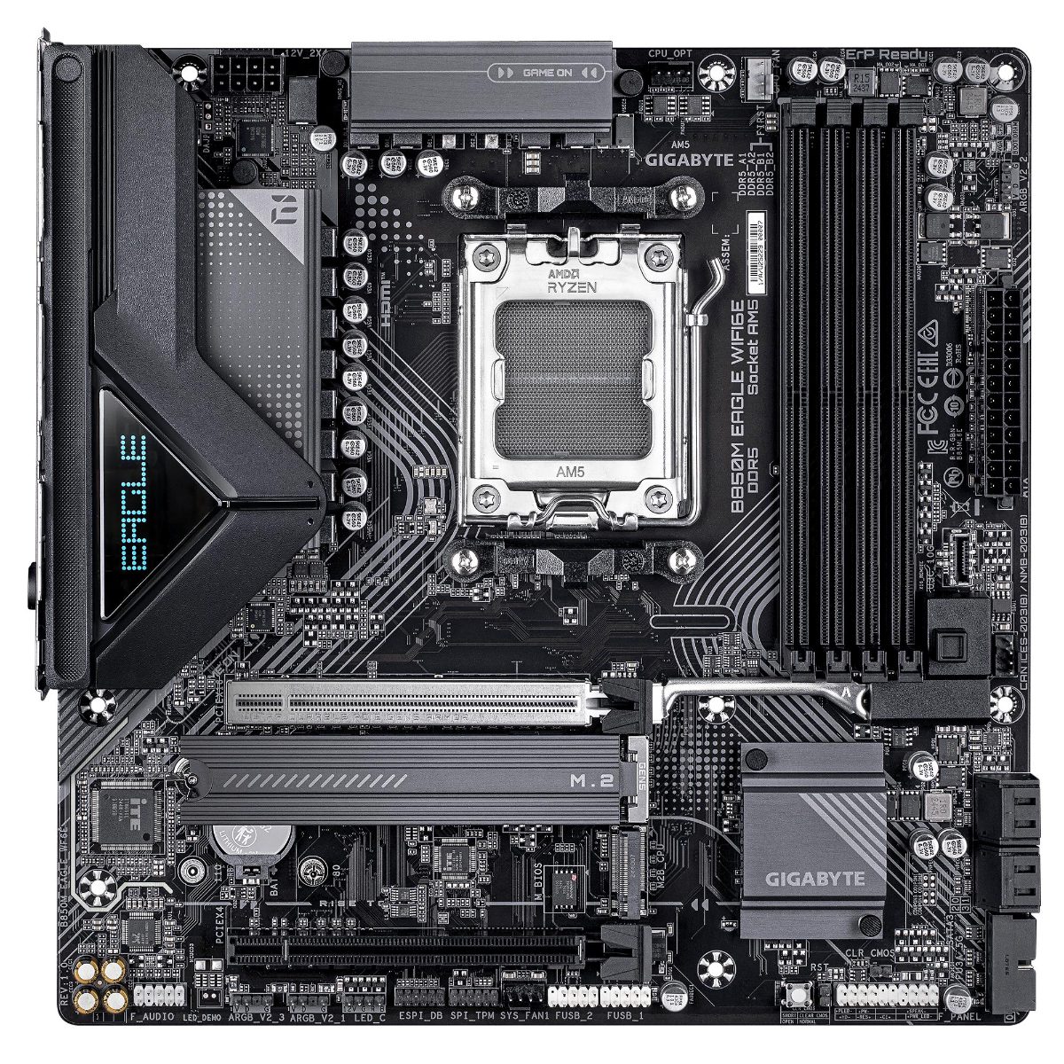 Gigabyte B850M EAGLE WF6E, Processor family AMD, Processor socket AM5, DDR5, Supported hard disk drive interfaces SATA, M.2, Number of SATA connectors 4