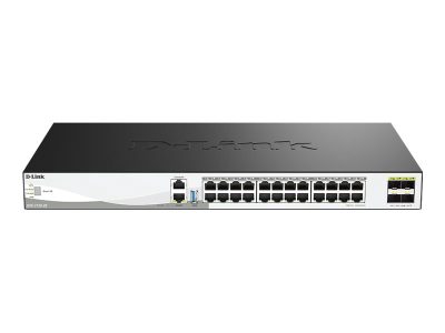 D-Link DXS-3130-28/E 24-Port 10G Layer 3 Stackable Aggregation Managed Switch, D-Link