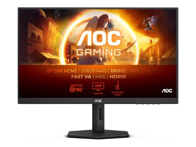 Q27G4XN, 27 ", VA, QHD, 16:9, 180 Hz, 1 ms, 2560 x 1440 pixels, 300 cd/m², HDMI ports quantity 2, Warranty 36 month(s)