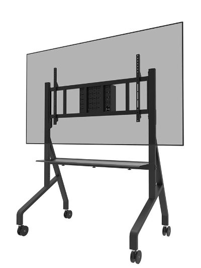 Neomounts Floor stand, FL50-575BL1 TV trolley, Adjustable Height, 65-110 ", Maximum weight (capacity) 125 kg, Black