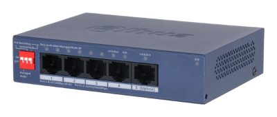 Switch, DAHUA, DH-CS4005-4ET1GT-36, Switch layer L2, 4xRJ-45 ports, RJ-45 Ports Type Fast Ethernet (10/100), 1xGigabit Ethernet (copper) ports quantity, 4xPower over Ethernet (PoE) ports quantity, Total Power over Ethernet (PoE) budget 36 W, CS4005-4ET1GT-36