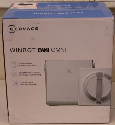 Ecovacs, Window Cleaning Robot, WINBOT W2 OMNI, Corded, 2800 Pa, White, USED, DIRTY, SCRATCHED, MISSING LIQUID BOTTLE