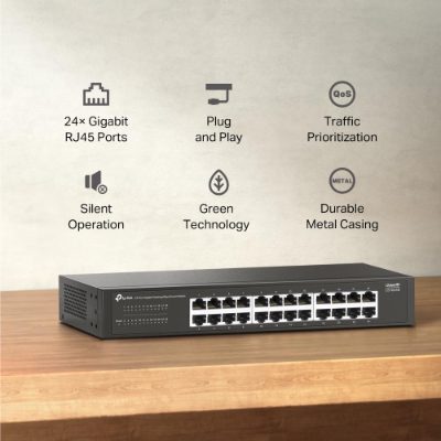 TP-LINK LS1024G 24-Port Gigabit Desktop/Rackmount Switch, TP-LINK