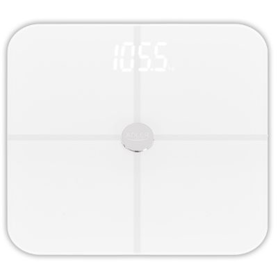 Smart Bathroom Scale, AD 8187, Maximum weight (capacity) 180 kg, Accuracy 100 g, Body Mass Index (BMI) measuring, White