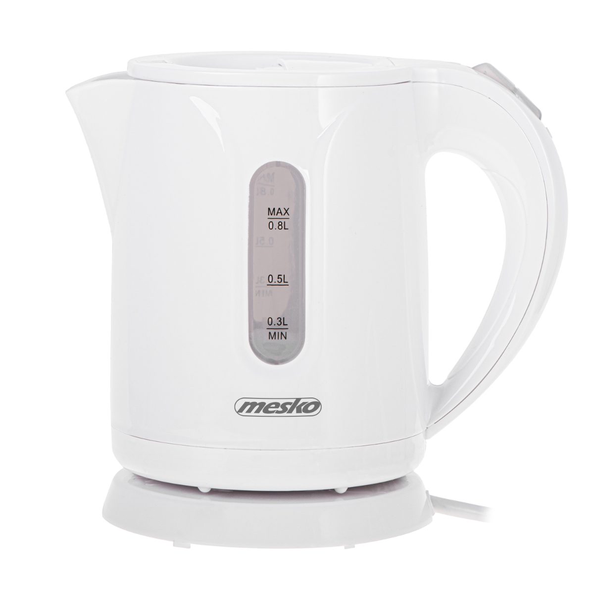 Kettle, MS 1376, Electric, 850 W, 0.8 L, Plastic, 360° rotational base, White