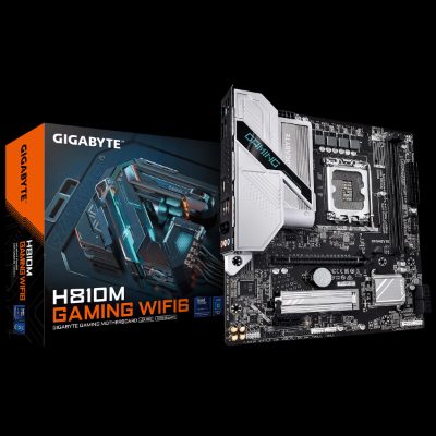 Gigabyte H810M GAMING WIFI6, Processor family Intel, Processor socket LGA1851, DDR5, Supported hard disk drive interfaces M.2, SATA, Number of SATA connectors 4