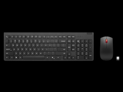 Lenovo Essential, Keyboard and Mouse Combo, Wireless, Russian/Cyrillic, Black