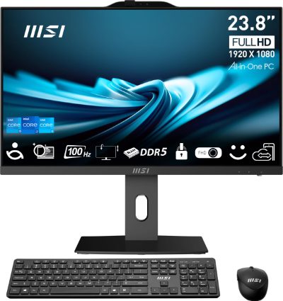 Monoblock PC, MSI, CPU Intel, Intel® CoreT i7, i7-14700, RAM 16 GB, DDR5-SDRAM, Screen 23.8 ", Touchscreen Yes, 1920 x 1080 pixels, Storage 1000 GB, SSDs 1000 GB, Not available, On-board graphics Yes, Intel UHD Graphics 770, Black, PROAP242P14M-1096XEU