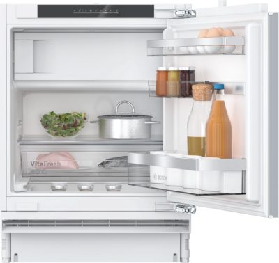 Refrigerator, KUL22ADD0, Energy efficiency class D, Built-under, Larder, Height 82 cm, Fridge net capacity 93 L, Freezer net capacity 17 L, 35 dB, White
