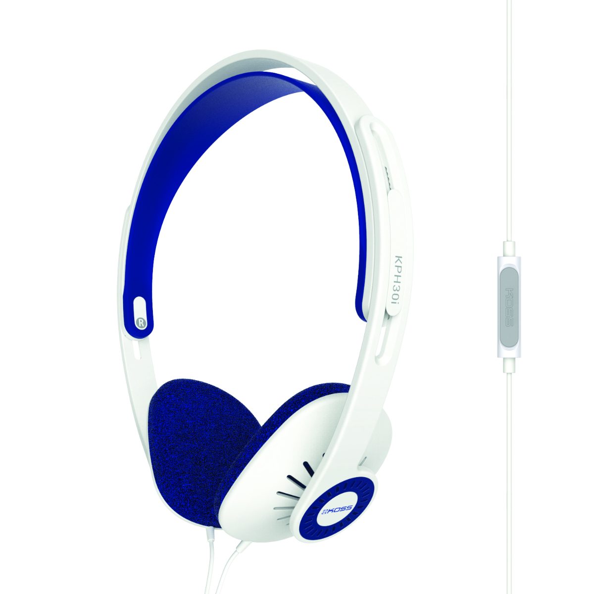 Headphones, KPH30iW, Wired, On-Ear, Microphone, White