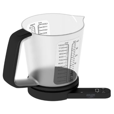 Kitchen scale with a measuring cup, AD 3178, Maximum weight (capacity) 5 kg, Black