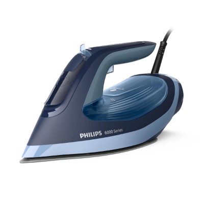 PHILIPS 6000  sērijas Tvaika gludeklis, gaiši zila/pelēka