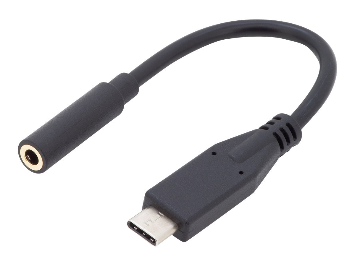 USB Type-C Audio adapter cable, Type-C - 3.5mm M/F, 0.2m, Audio input/output, Version 3.1, AK-300321-002-S, Type-C, 3.5mm