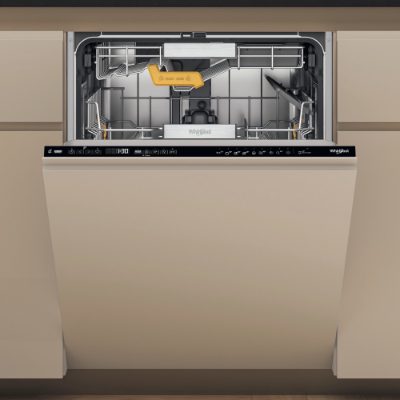 Whirlpool W8I HP42 L, Built-in, Width 60 cm, Number of place settings 14, Number of programs 10, Energy efficiency class C, Display, Black