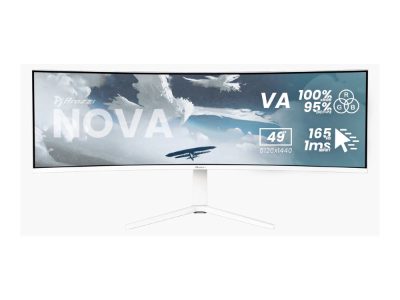 Nova, 49 ", VA, 32:9, 165 Hz, 4 ms, 5120 x 1440 pixels, 350 cd/m², HDMI ports quantity 2, White
