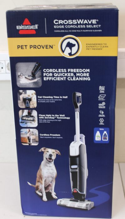 Bissell Vacuum Cleaner, CrossWave Edge Select, Cordless operating, Washing function, 25.9 V, Black/Warm White/Silver, UNPACKED,MISSING INNER PACKAGING