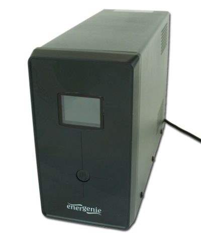 UPS with USB and LCD display, Black, 1200 VA