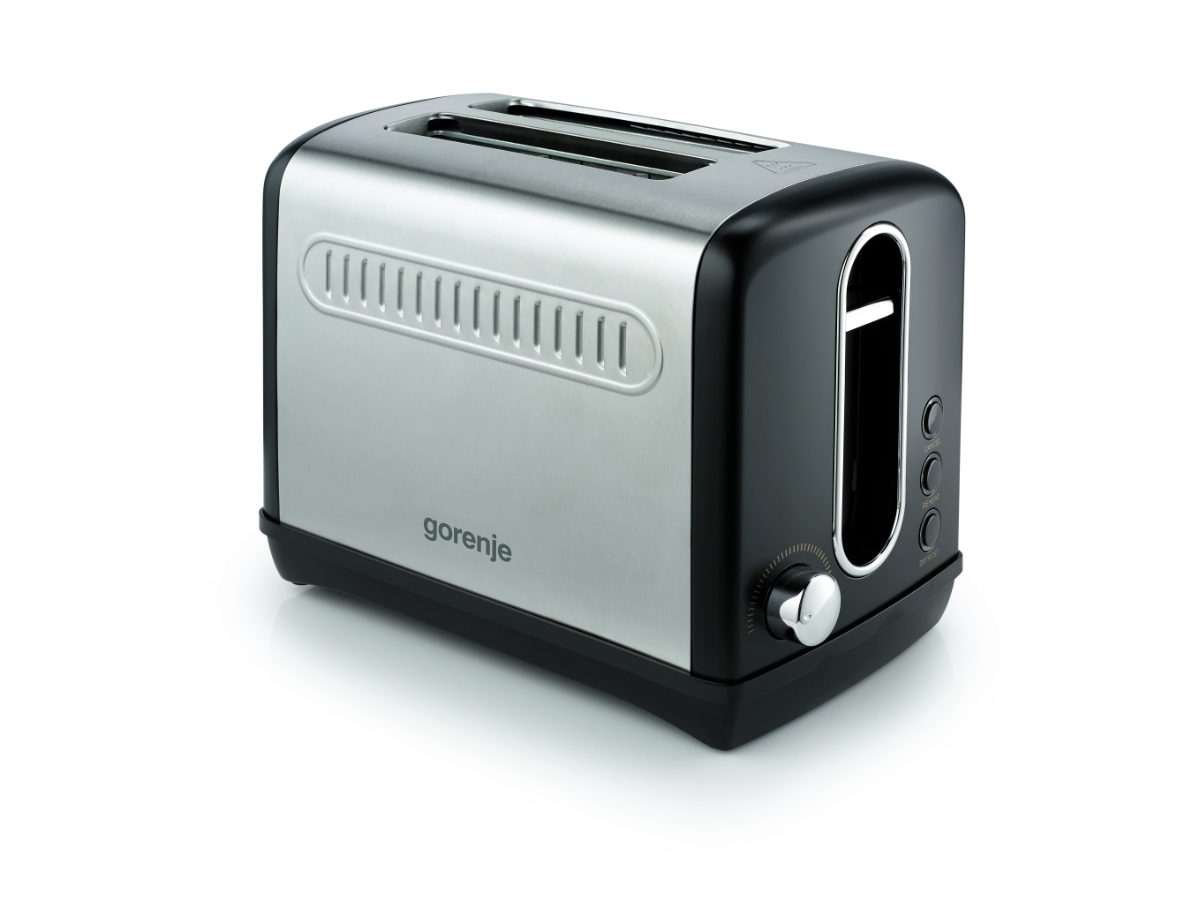 Toaster, T1100CLBK, Power 1100 W, Number of slots 2, Housing material Plastic/Metal, Black