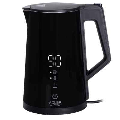 Kettle, AD 1345b, Electric, 2200 W, 1.7 L, Stainless steel, 360° rotational base, Black