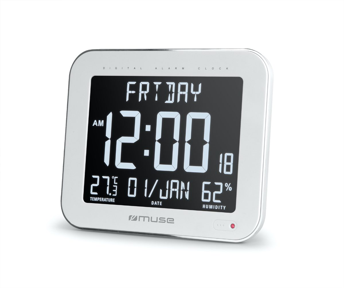 Wall Clock with Alarm Function, M-090 WMC, White