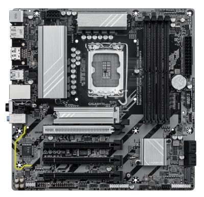 Gigabyte B860M DS3H WIFI6E, Processor family Intel, Processor socket LGA1851, DDR5, Supported hard disk drive interfaces SATA, M.2, Number of SATA connectors 4