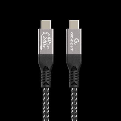 Cablexpert Premium USB4 Type-C charging and data cable, 40 Gbps, 240 W, 0.5 m, CCBP-USB4-CMCM240-0.5M