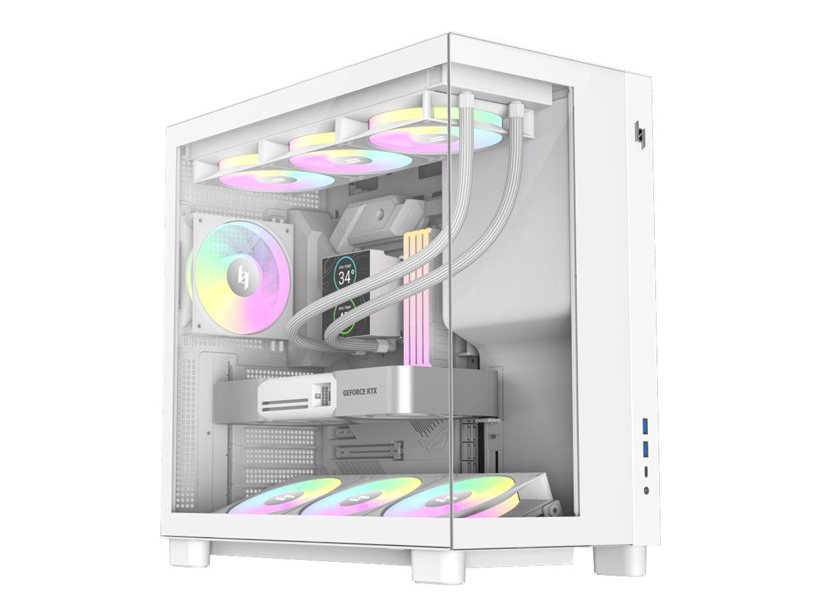 Gamemax Case, NEX C53 WH, ATX/BTF