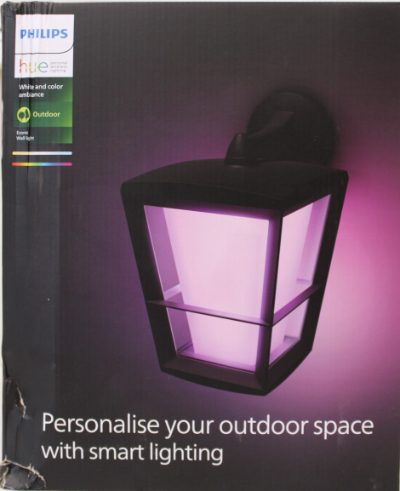 Philips Hue WCA Econic Outdoor Wall Lantern, 15 W, 2000-6500 Hue White Colour Ambiance, DAMAGED PACKAGING, 24 month(s)