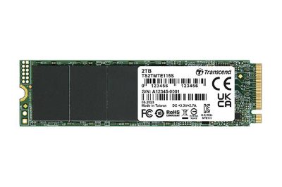 SSD, TRANSCEND, 1TB, PCIe Gen3, NVMe, NAND flash technology 3D NAND, Write speed 2000 MBytes/sec, Read speed 3200 MBytes/sec, Form Factor M.2, TBW 400 TB, MTBF 200000 hours, TS1TMTE115S