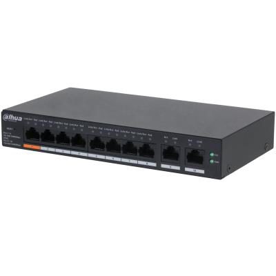 Switch, DAHUA, CS4010-8GT-60, Switch type Managed, Switch layer L2, Form factor Desktop/Wall-Mounting, 10xRJ-45 ports, RJ-45 Ports Type Gigabit Ethernet (10/100/1000), Power over Ethernet (PoE) Yes, 8xPower over Ethernet (PoE) ports quantity, Total Power over Ethernet (PoE) budget 60 W
