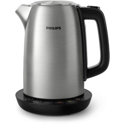 Kettle, HD9359/90, Electric, 2200 W, 1.7 L, Plastic/Stainless Steel, 360° rotational base, Grey