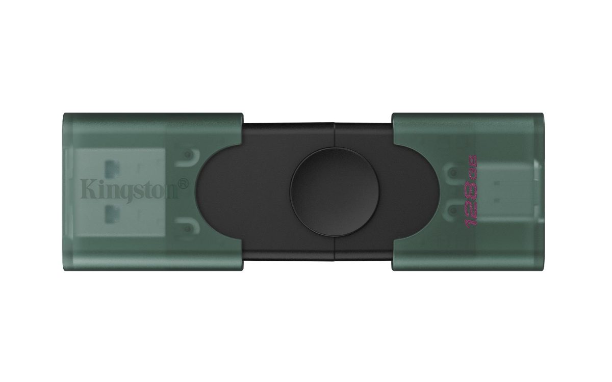 Kingston DataTraveler Duo, 128 GB, USB Type-C/Type-A, Black/Green