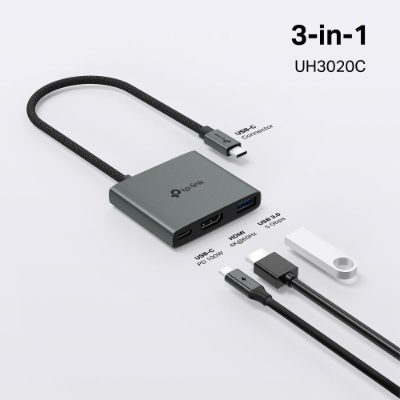 TP-LINK UH3020C USB Type-C 3 in 1 Hub, TP-LINK
