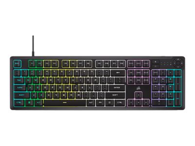 Corsair K55 CORE RGB, Gaming keyboard, Wired, NA, Black