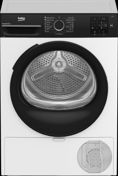 BEKO Dryer Machine, BM3T37249WBB, Energy efficiency class C, Front loading, 7 kg, Digital, Depth 54.5 cm, White