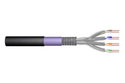Cat 7 S/FTP burial installation cable, simplex, PE, DK-1741-VH-10-OD
