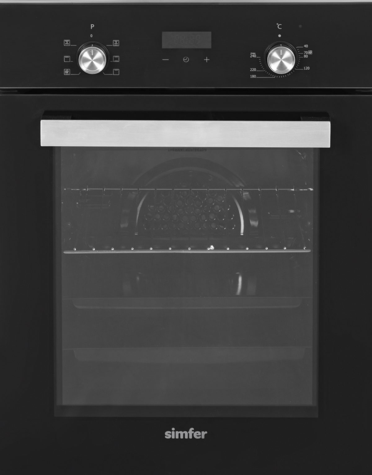 Simfer Oven, 4207DERSP.1, 47 L, Multifunctional, Manual, Pop-up knobs, Steam function, Height 59.5 cm, Width 45 cm, Black