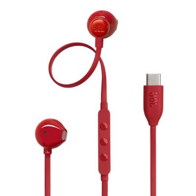 JBL USB-C austiņas, sarkanas