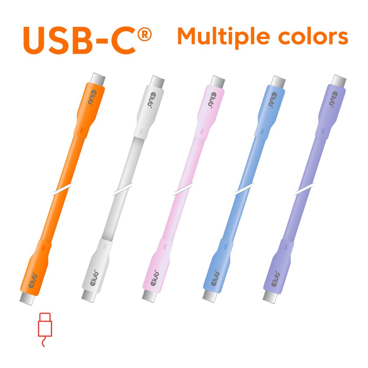 CABLE USB-C TO USB-C 2M/M/M PINK CAC-3002 CLUB3D