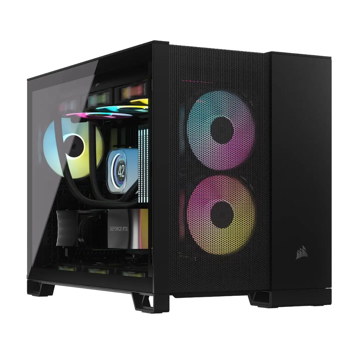 Corsair Dual Chamber PC Case, 2500D AIRFLOW, Black, Mid Tower, Micro-ATX