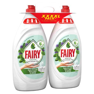 FAIRY Tea Tree&Mint trauku mazgāšanas līdzeklis, komplekts, 2x1350ml