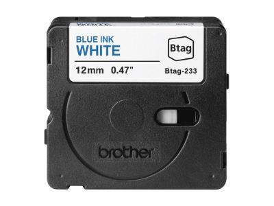 Brother BTAG-233, Blue on White, Btag