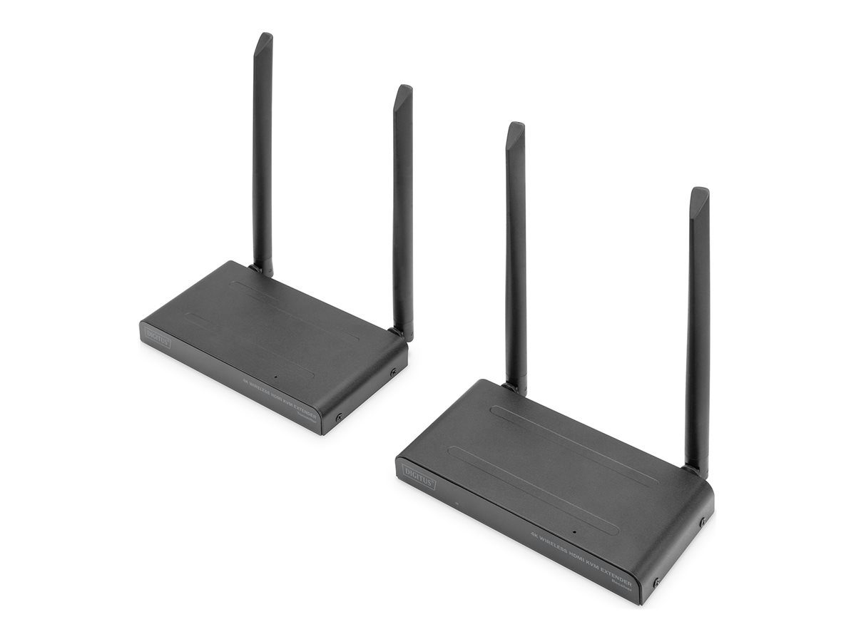 Digitus 4K Wireless HDMI KVM Extender Set, 150 m, DS-55328, Black