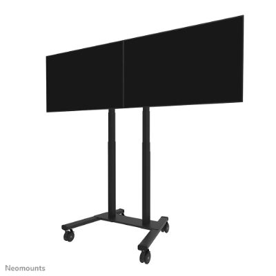 Neomounts Floor stand, ADM-875BL2 Dual screen adapter, Adjustable Height, 42-65 ", Maximum weight (capacity) 40 kg, Black