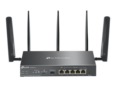 Omada 4G+ Cat6 AX3000 Gigabit VPN Router, ER706W-4G, 802.1q, 10/100/1000 Mbit/s, Mesh Support Yes, MU-MiMO Yes, Antenna type Detachable, 60 month(s)