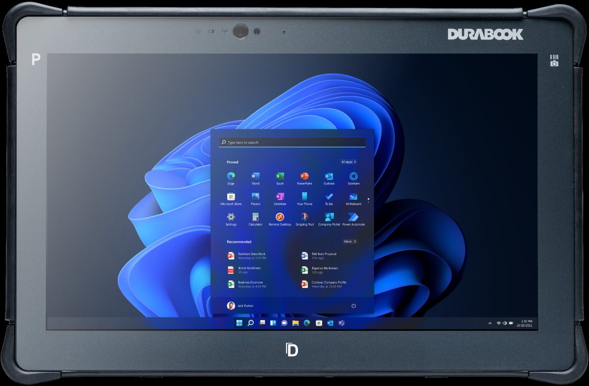 Durabook R11 Rugged Tablet, 11.6 ", Black, 1920 x 1080 pixels, Intel Core i5, i5-1235U, 8 GB, 256 GB, Wi-Fi, Front camera, 2 MP, Rear camera, 11 MP, Bluetooth, 5.3, Windows 11 Pro