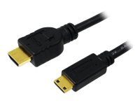 2m HDMI cable type A male - HDMI mini Typ C,  bulk cable, Logilink, HDMI to mini-HDMI