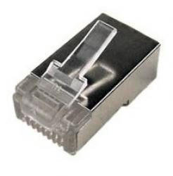 MP0003, CAT5e Modular PlugSuitable for 8P8C Round CableConnector shieldedGold-plated contacts