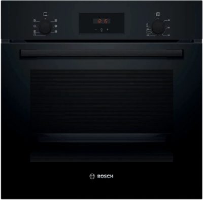Bosch Oven, HBF133BA1, 66 L, Electric, EcoClean, Knobs, Height 59.5 cm, Width 59.4 cm, Black