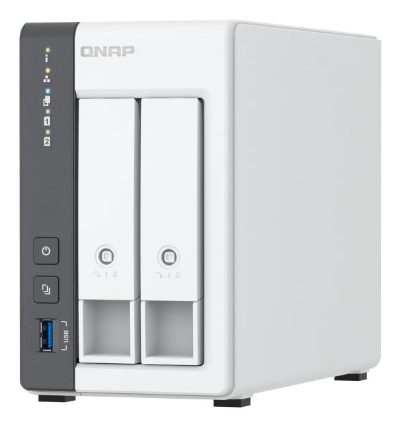 QNAP 2-bay 2.5 GbE NAS with Integrated NPU, TS-216G, ARM 4-core, Cortex-A55, Processor frequency 2.0 GHz, 4 GB